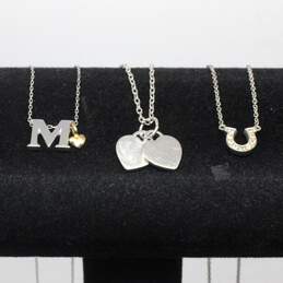 Sterling Silver Pendant Chain Necklace Set