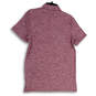 NWT Mens Pink Heather Luxury Short Sleeve Spread Collar Polo Shirt Size S image number 2