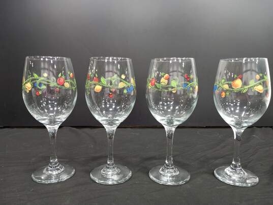 Set of 4 Sue Zipkin Sangria Wine Glasses image number 1
