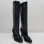 Reiss Black Leather Tall Knee High Boots Women's Size 38 EU/7.5 US image number 3
