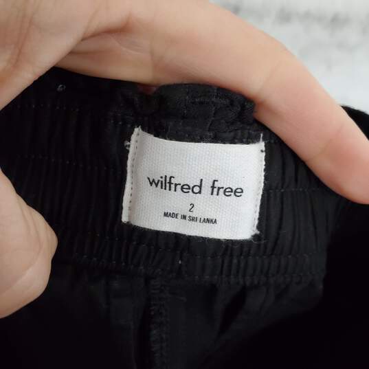 Wilfred Free Black Cotton Elastic Waist Cargo Pant WM Size 2 NWT image number 3