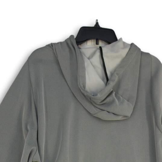 NWT Nike Mens Gray Long Sleeve Drawstring Hooded Full-Zip Jacket Size XXL image number 4