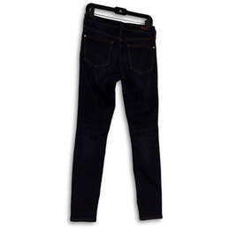 Womens Blue Denim Pockets Dark Wash Regular Fit Skinny Leg Jeans Size 27 alternative image