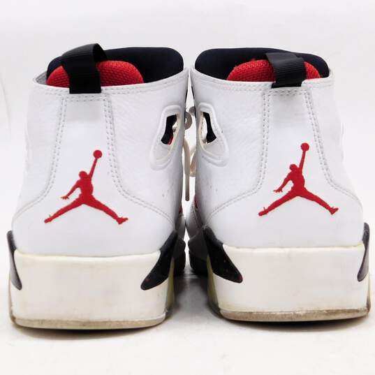 Jordan Flightclub 91 White Black Gym Red Men's Shoes Size 9 image number 4