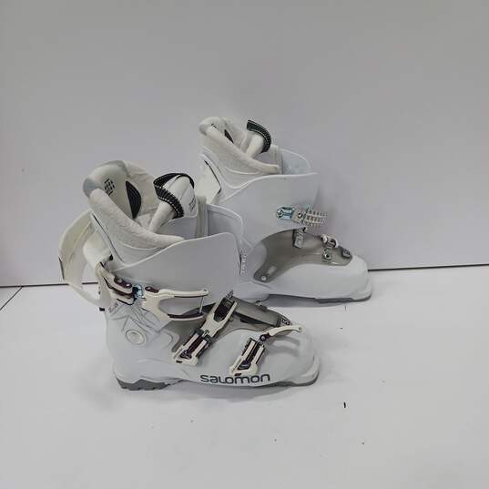 Saloman Anthracite Translu White Pattern Ski Boots Size 27/27.5 image number 4