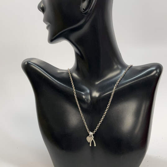 Designer Stella & Dot 925 Sterling Silver Link Chain Pendant Necklace image number 1
