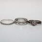 Assortment of 3 Shube Sterling Silver Rings (Size 6.75-7.75) - 8.24g image number 2