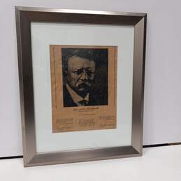 Theodore Roosevelt Portrait And Quotes Framed