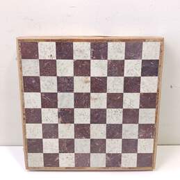 World Market Portable Wood & Stone Chess Board Set & Chess Pieces alternative image
