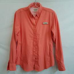 Columbia salmon pink outdoor button shirt women's S