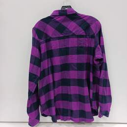 Columbia Women's Purple Plaid LS Button Up Shirt Size L NWT alternative image