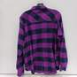Columbia Women's Purple Plaid LS Button Up Shirt Size L NWT image number 2
