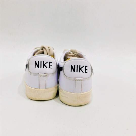 Nike Blazer Low 77 Vintage White Black Men's Shoes Size 10.5 image number 3