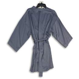 Womens Gray Long Sleeve V-Neck Belted Robe Size Large/Medium alternative image
