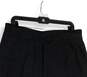 Womens Black Pleated Front Slash Pocket Pull-On Casual Chino Shorts Size 14 image number 4