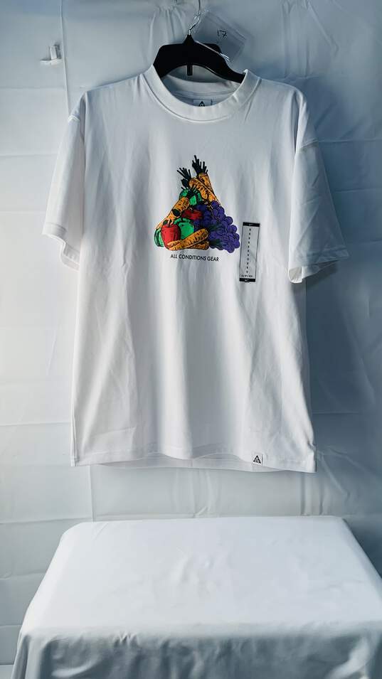 White Fruit Of the Loom Casual T -Shirt Size: Small image number 2