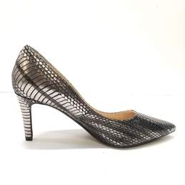 J. Renee Rylee Silver Metallic Leather Pump Heels Shoes Size 6.5 M alternative image