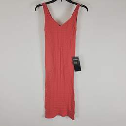 Bebe Women Coral Textured Bodycon Dress M/L NWT