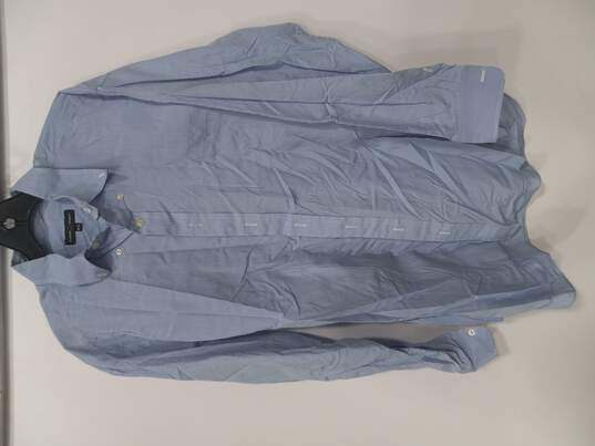 Robert Talbott Men's Blue/White Long Sleeve Button-Up Dress Shirt Size 16.5/35 image number 1