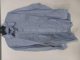 Robert Talbott Men's Blue/White Long Sleeve Button-Up Dress Shirt Size 16.5/35