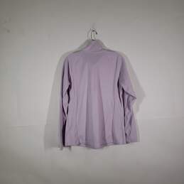 NWT Womens Fleece Long Sleeve Mock Neck 1/4 Zip Pullover Sweater Size Large alternative image