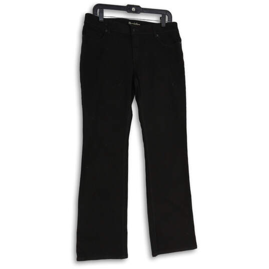 Womens Black Denim Dark Wash 5-Pocket Design Bootcut Leg Jeans Size 10 image number 1