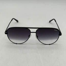 Womens Black Gradient Fade QC-000142 Metal Full Rim Aviator Sunglasses alternative image