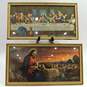 Pair Of Vintage Framed Religious Art Prints Home Decor Christianity Last Supper image number 1