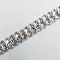 FAS Sterling Silver Melee Diamond Leaf Shaped High Polished Link 7in Bracelet 18.3g image number 5
