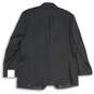 NWT Mens Black Notch Lapel Flap Pocket Long Sleeve Two Button Blazer Size 48 image number 2
