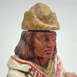 HOFFMAN Decanter "The Trapper" Native American 1970's Porcelain Barware alternative image