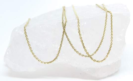 14K Yellow Gold Chain Necklace 1.5g image number 3