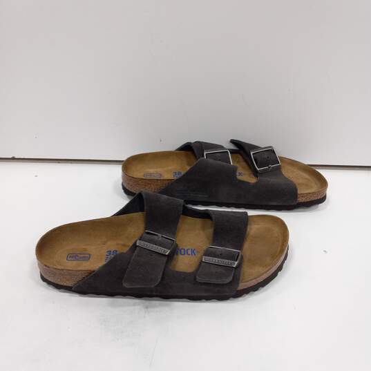 Women's Birkenstock  Black Suede Arizona Sandals Size 7 image number 4