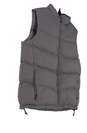 Mens Gray Pockets Sleeveless Full Zip Puffer Vest Free Size image number 3