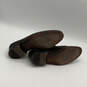 Mens 24-0719 Brown Suede Round Toe Stitched Slip-On Loafer Shoes Size 11 image number 6