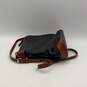 Womens Black Tan Pebble Leather Adjustable Strap Inner Pockets Crossbody Bag image number 4