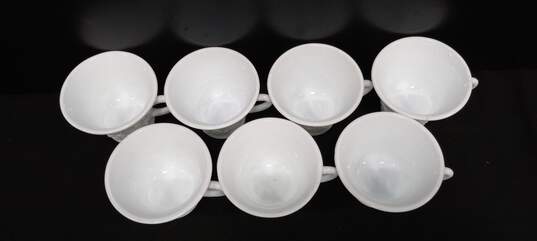 Bundle of 7 Milk White Glass Teacup image number 2