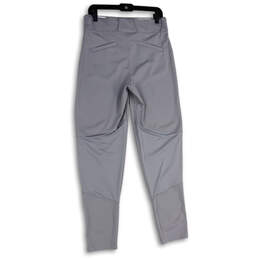 Mens Gray Flat Front Tapered Leg Baseball Athletic Pants Size Small alternative image