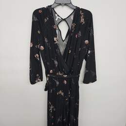 Floral Tie Jumpsuit With Pockets