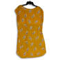 Womens Yellow Floral Sleeveless Round Neck Pullover Mini Dress Size Medium image number 1