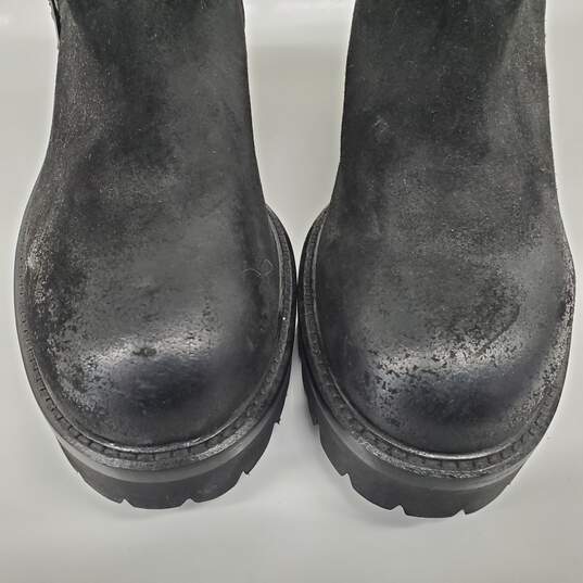JFK Women's Black Suede Side Zip Booties Size 7.5 image number 3