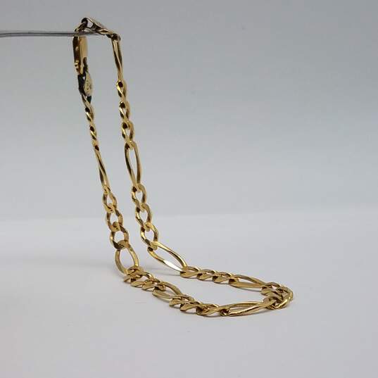 14k Gold Chunky 6.5mm 9.5 Inch Figaro Chain Bracelet/Anklet 13.3g image number 4