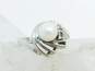 10K White Gold Pearl & Diamond Accent Ring 2.6g image number 1