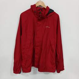 Eddie Bauer Red Rain Jacket Size XL