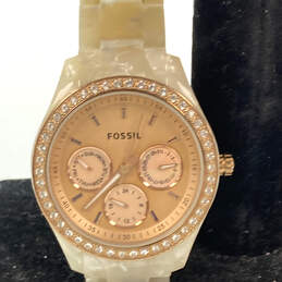 Designer Fossil ES-2887 Chronograph Round Dial Quartz Analog Wristwatch