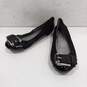 Bandolino Women's Black Slip-On Fabric Silver Buckle Toe Shoes Size 7M image number 1