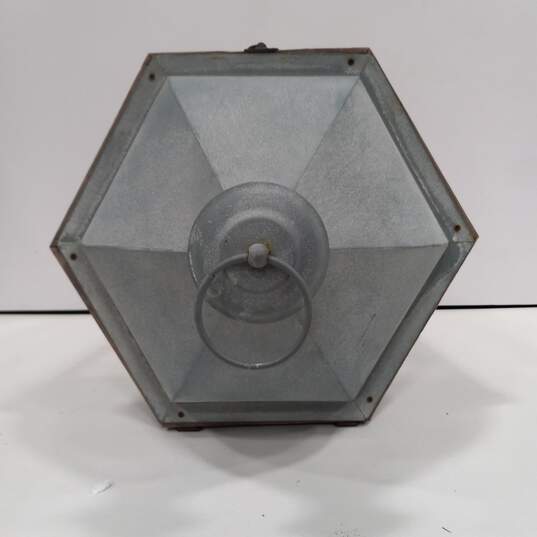 Wood & Galvanized Metal Battery-Operated Candle Lantern image number 5