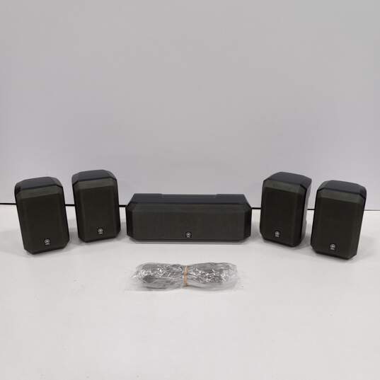 Bundle Of 5 Yamaha Speakers Model NS-AP2600S With Cables image number 1