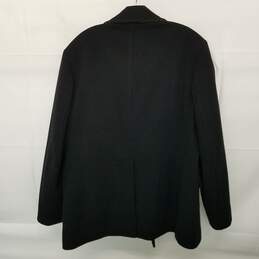 AUTHENTICATED Burberry London Black Merino Wool Coat Mens Size L alternative image