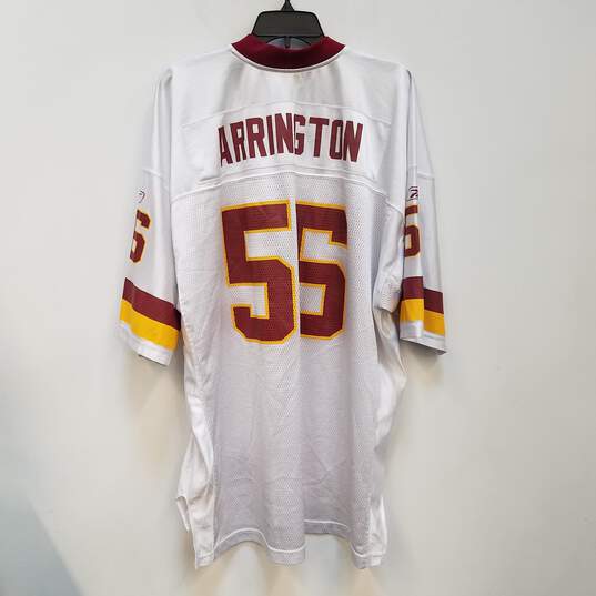 Mens White Washington Redskins Lavar Arrington #56 NFL Jersey Size 2XL image number 2